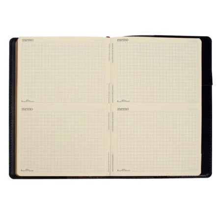 Diary Semi -dated A5, 208 PROFY sheets, reclaid leather, replaced block, gold cut, black-19