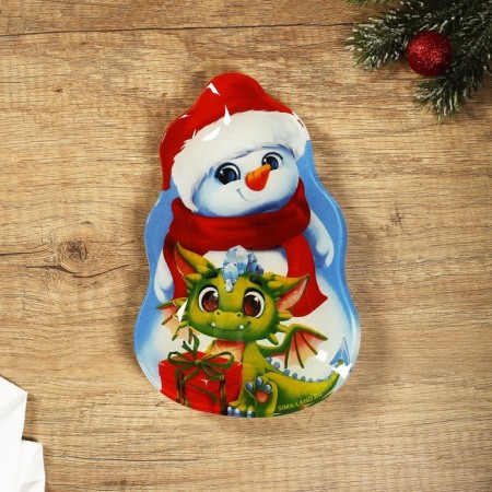 Plate Snowman "Dragosh", 13.4 x 20.5 cm-1