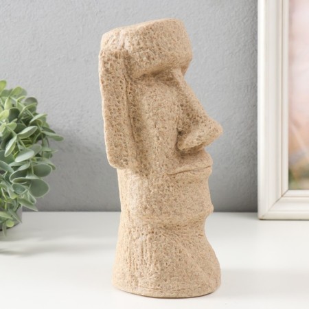 Polystone souvenir "Higherulus from Easter Island" Sand 10x9.5x22.5 cm-1