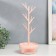 Casket with a stand for jewelry plastic "Tree" pink 14x36.5x14 cm