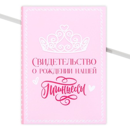 The folder for the birth certificate "Our Princess", A5.-1