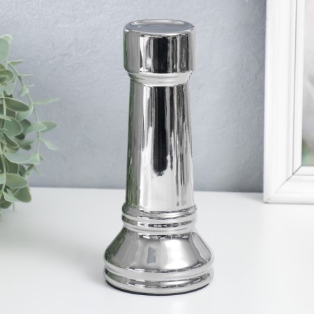 Souvenir Ceramics "Chess Figure. Rook" silver 20x8.8x8.8 cm