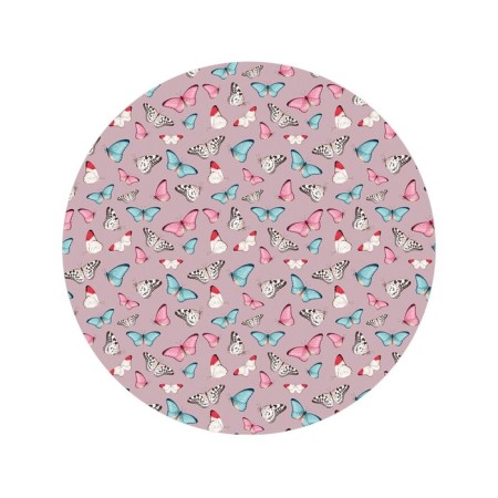 Pareo and beach rug "abundance of butterflies", d = 150 cm-1