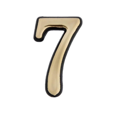 The door number "7" tundra, plastic, color gold 1 pc.