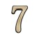 The door number "7" tundra, plastic, color gold 1 pc.