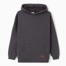 Children's sweatshirt, color dark gray melange, height 176 cm
