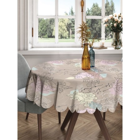 Tables on the table “Flower congratulations”, round, Saten, d = 150 cm