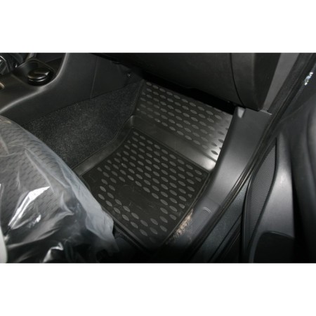 3D mats in the Mitsubishi Outlander salon, 2012-2015, 2015-2016, 2 WD, 4 pcs. (polyurethane)-3