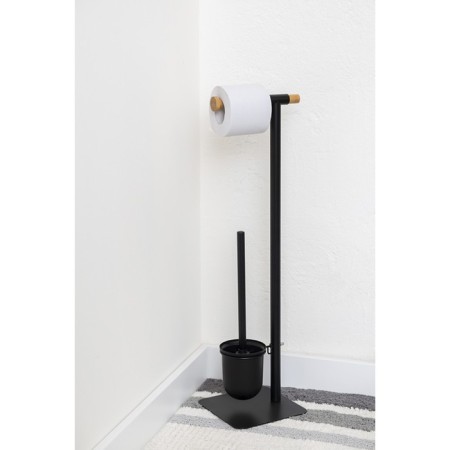 Bergenson Bjorn Bath Mats suspended toilet paper holder, Black Color Black-1