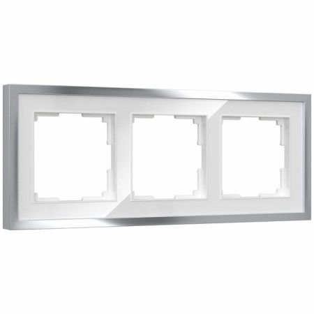 Frame W0032850, 3 Baguette sockets, white