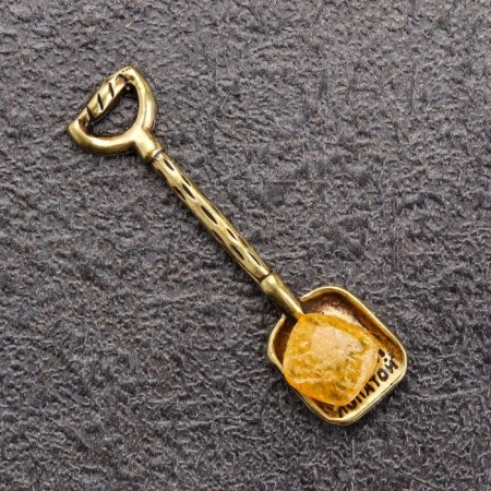 Koshelki souvenir "Shovel", brass, amber-5