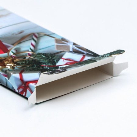 Gift box for tiles of chocolate without a window "Christmas tree with toys", 17.1 x 8 x 1.4 cm-5