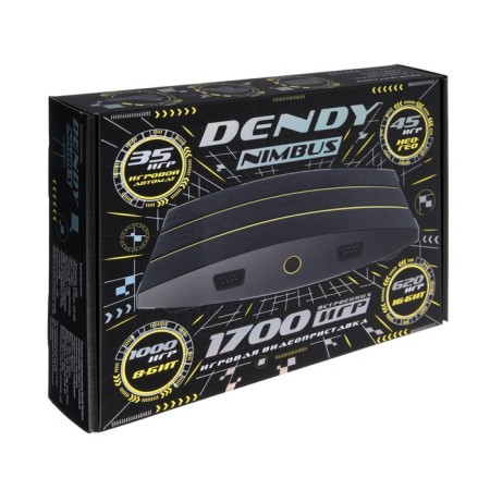 Dendy Nimbus Game Console, 8-bit/16-bit, 1700 games, 2 gamepads, black-5