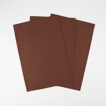 Artificial leather, 20 × 30 cm, 0.5 mm, 3 pcs, brown color-2