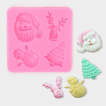 MOLD "New Year's entourage", silicone, 7.5 × 7.2 cm