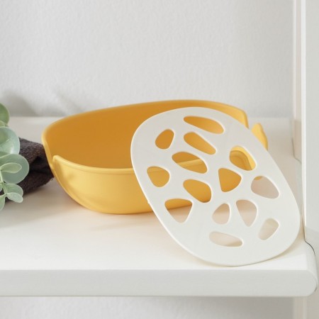 The soap dish is oval, plastic, 15 × 11 × 4 cm, color mix-2