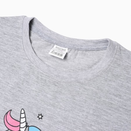 Home female "Unicorn" (T -shirt/Pants), gray/blue color, size 52-6