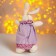 Soft toy "Zazyusha", a dress in peas