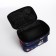 Cosmetic bag, 2 parts on zippers, blue color