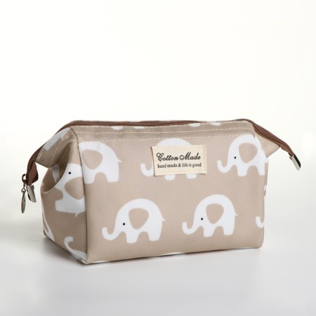 Lightning cosmetic bag, beige color