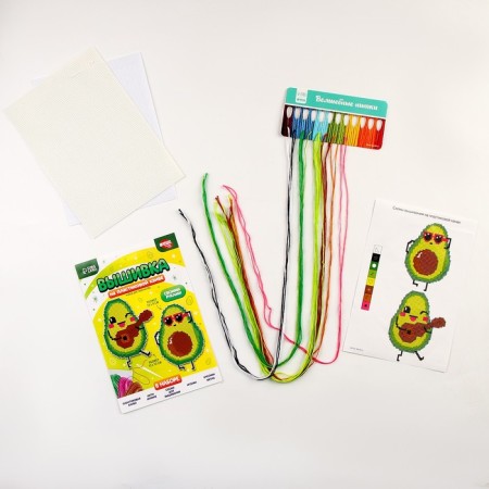 Cross -stitch on the plastic canvas "Cool Avocado", a set for creativity-1