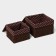 A set of handmade interior baskets with a lid LadOM, 2 pcs, size: 20 × 20 × 15 cm, 25 × 25 × 18 cm