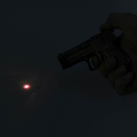 Gas lighter "Desert Eagle" with a laser pointer, black 6x9 cm-5