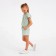 A set for a girl (top, shorts) minku: casual collection olive color, height 110