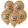 Shar Latex 12 "Festive", pastel, set of 5 pcs., Colors of gold chrome