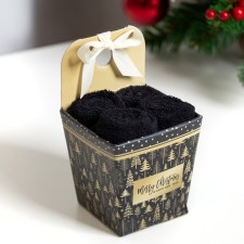 New Year. Set of terry towels Ethel Merry Christmas 30x30 cm-4pcs, HL 340g/m2