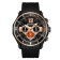 Watch of wrist, d-5.1 cm, waterproof, chronograph, silicone strap, luminous, black