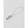The basis for a keychain on a thread, with a carbine, 6 cm, green, silver, price for 1 piece