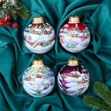 A set of 4 Christmas balls 100 mm 