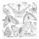 The creatures are large and small. 35 posters for coloring