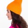 Female Winter hat, orange color, size 52-56