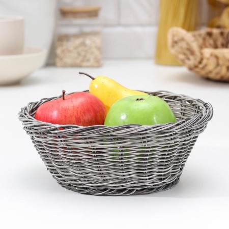 Basket for fruits and bread “Henoval”, 20 × 20 × 8 cm-2