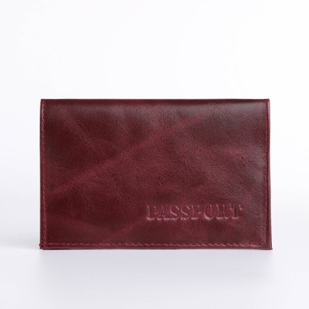 Cover for passport, burgundy color-1