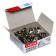 Office buttons of nickelled 10.5 mm, 50 pieces, Devente, in a cardboard box