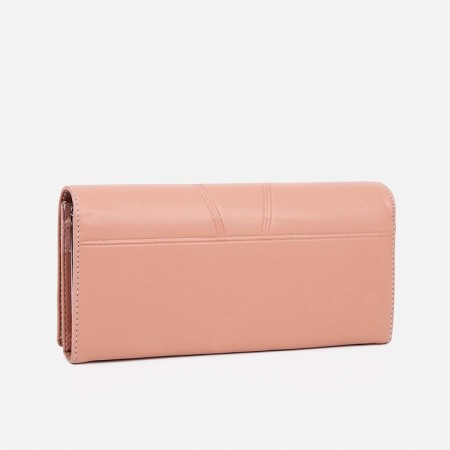 Women's wallet on magnets, pink color-1