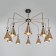 Люстра в стиле лофт Glustin, 60Вт, E14, 95x95x65 см