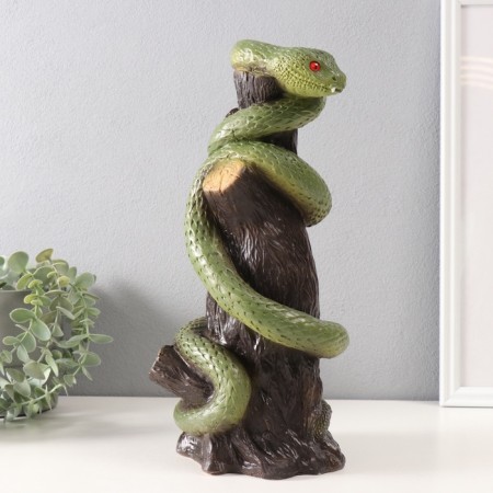 New Year's piggy bank "Snake on the stump" 33 x 14 x 15 cm.-2