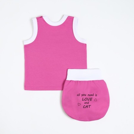 A set for a girl (T-shirt/panties per diaper), lilac color, height 62-68 cm-2