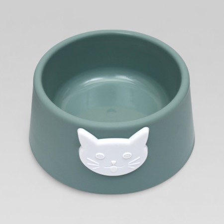 MIK for cats 2 in 1 "pussy" plastic, 14 x 8 cm, green-1