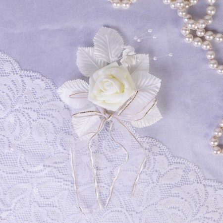 Butonier "for the groom or witness", ivory, mix-1