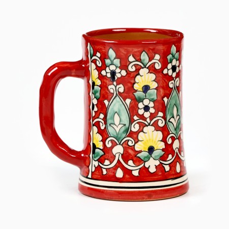 Mug Rishtan Ceramics "Flowers" 500 ml, red-1