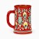 Mug Rishtan Ceramics "Flowers" 500 ml, red