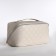 Cosmetic bag-smoke with zipper, beige color