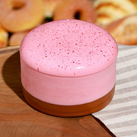 Antistress dummy "cotton cheesecake" 10x10x6cm, strawberry-1