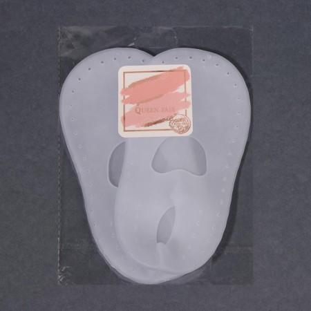 Socks for pedicure, silicone, with a strap, 18 × 9 cm, size l, color white-5