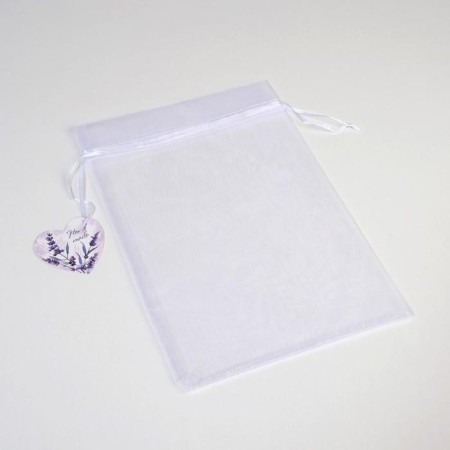 Bagon Gift Organza White "Lavender", with Shildik, 19 x 28 cm +/- 1.5 cm-1